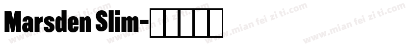 Marsden Slim字体转换